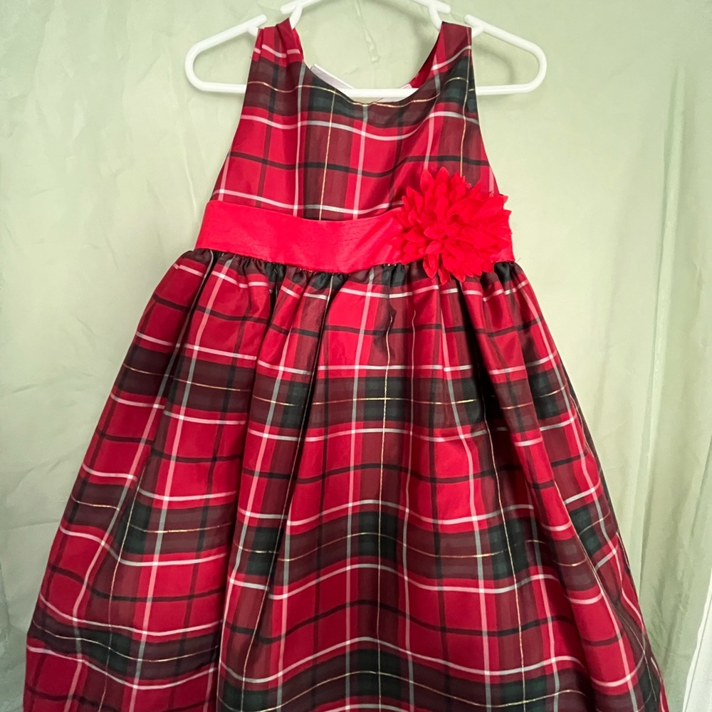Blueberi Boulevard Plaid Dress 4T